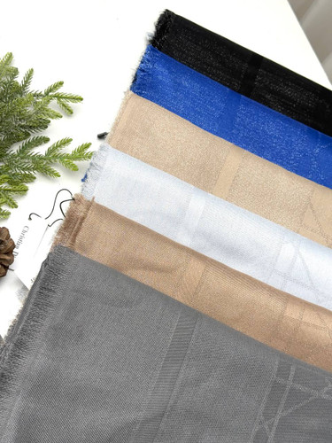 روسری کشمیر لمه دار