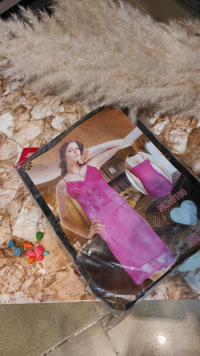 ست لباس خواب توری بلند سفید