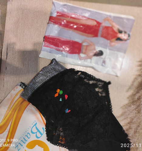 ست لباس خواب مشکی بلند چاک دار