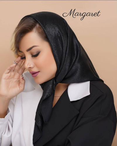 مینی اسکارف ساتن کوپرا مشکی