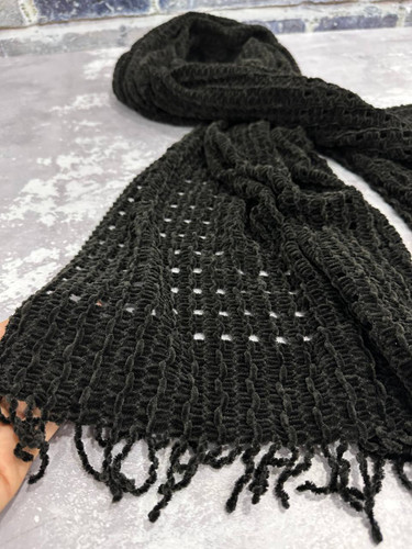 شال مخمل بافت مشکی