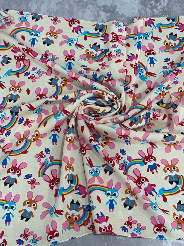 مینی اسکارف کرپ طرح دار