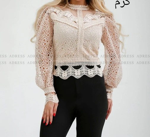 شومیز زنانه مجلسی گیپور وارداتی