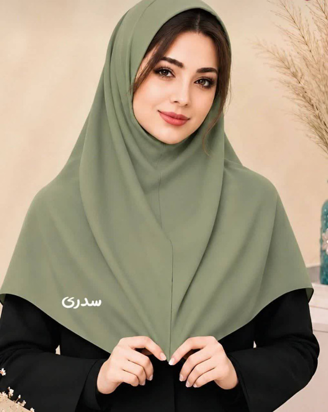 مقنعه کرپ رنگی