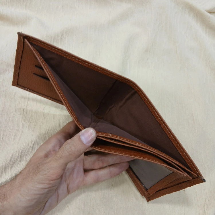 کیف پول مردانه چرم صنعتی طرح پولو رنگ مشکی و قهوه و عسلی جیبی