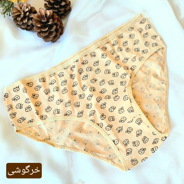 پک شورت زنانه نخی قواره دار برند آلکیم طرح عروسکی سایز XL تا 3XL