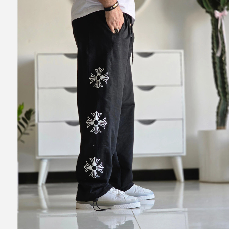 شلوار اسلش بگ کروم هارتز رنگ مشکی جنس گلکسی اسپان سایز XXL و XXXL