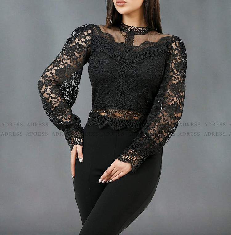 شومیز زنانه مجلسی گیپور دانتل وارداتی
