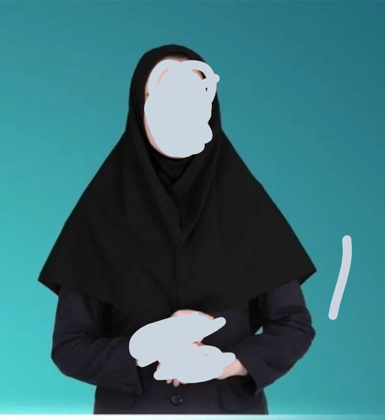 مقنعه مشکی و سورمه ای نخ بروجرد