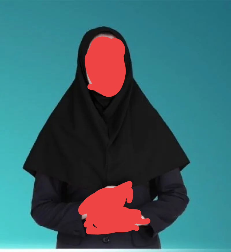 مقنعه کرپ مشکی