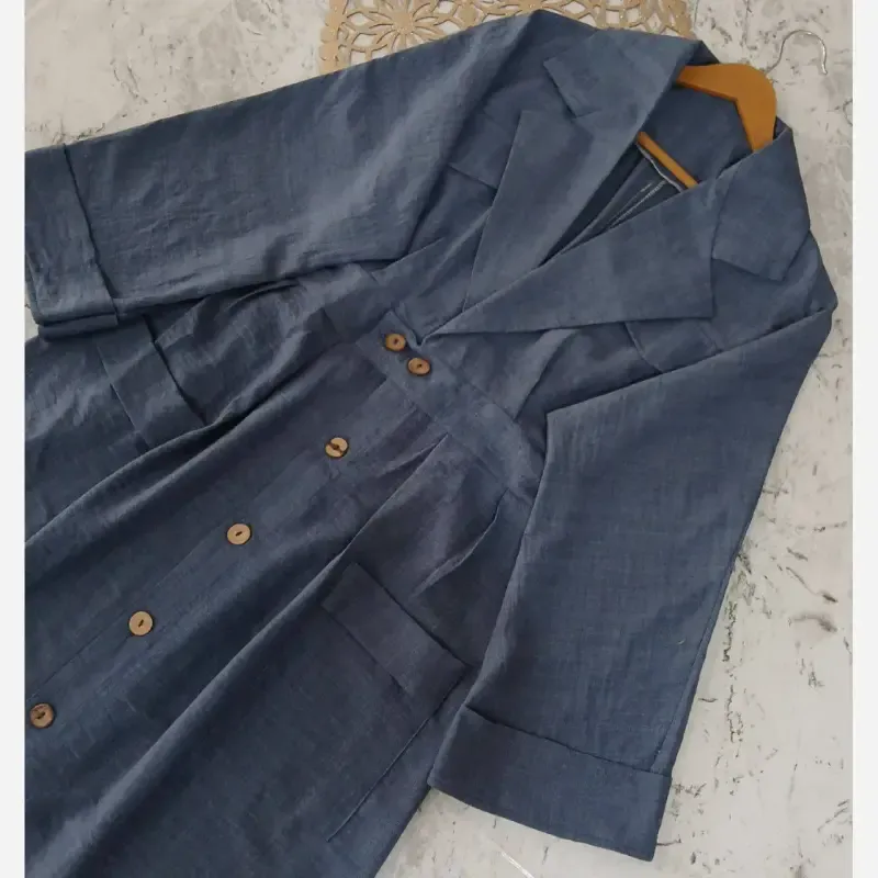 مانتو بلند تابستانه مدل ماربل جنس شانتون فری سایز رنگبندی متنوع
