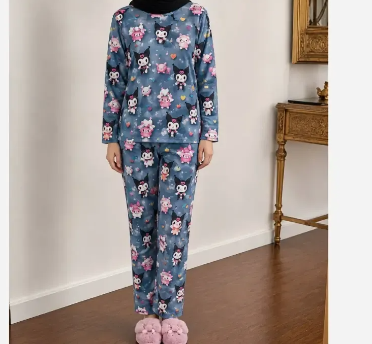 ست بلوز شلوار مخمل زنانه طرح سه بعدی سایز 36 تا 48