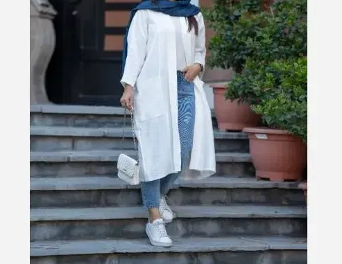 مانتو زنانه تابستانه مدل آیلی جنس بابوس درجه یک قد 109 تک سایز