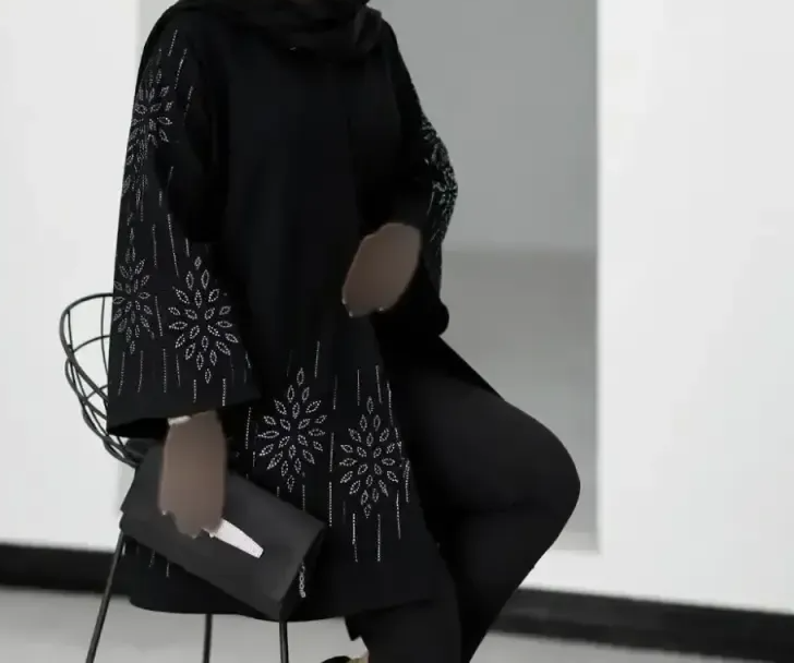 کت مجلسی زنانه مدل آرزو جنس شانتون اندوزی رنگ مشکی