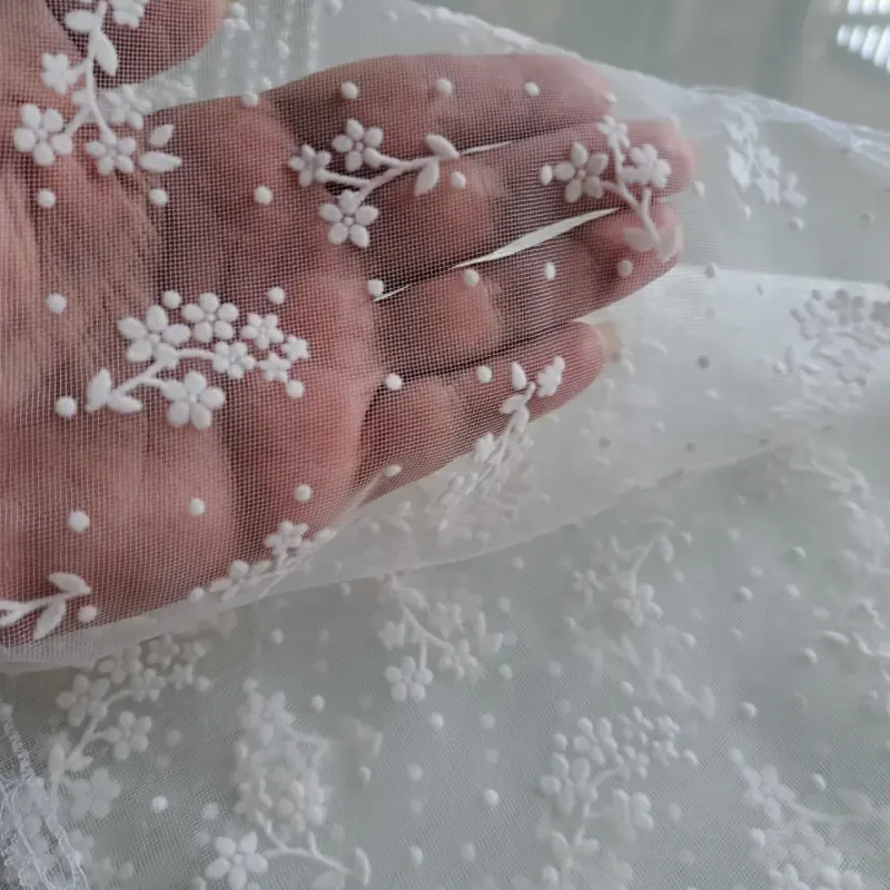 مینی اسکارف مجلسی سه گوش گیپور ابعاد 75 در 75 سانتیمتر