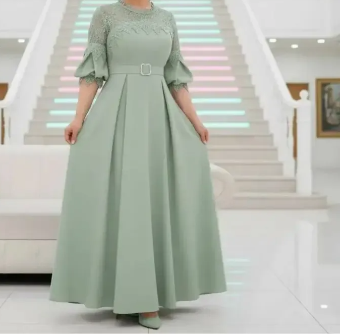 ماکسی جانان جنس کرپ مازراتی درجه یک با کمربند رنگبندی متنوع سایزبندی