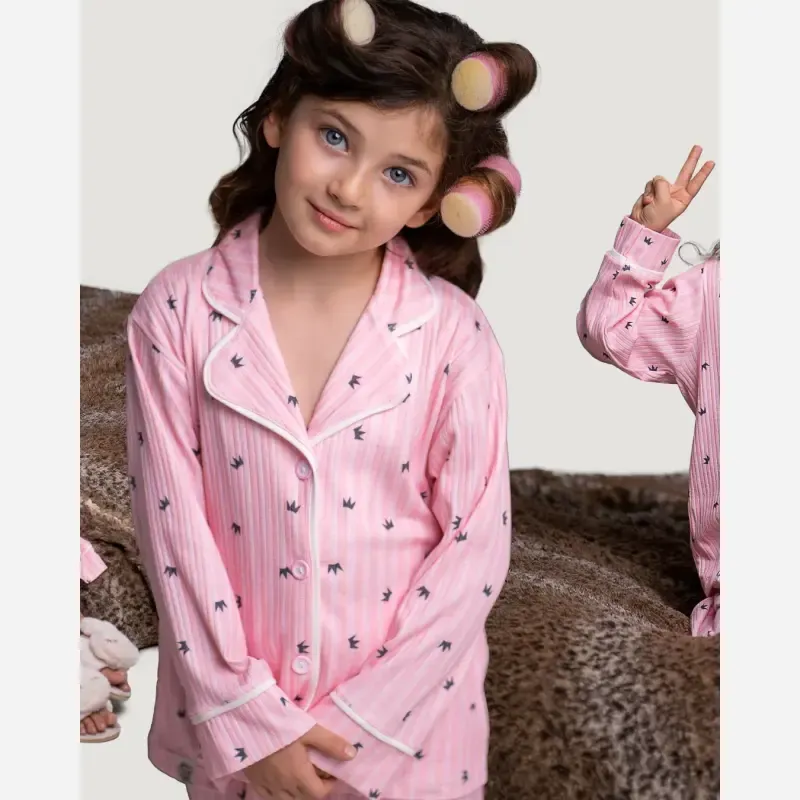 روبدوشام دخترانه سایز 60 تا 90 از جنس نخ پنبه لاکرا با طراحی شیک و راحت