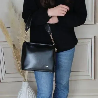 کیف زنانه چرم مصنوعی رسمی و روزمره با بند بلند